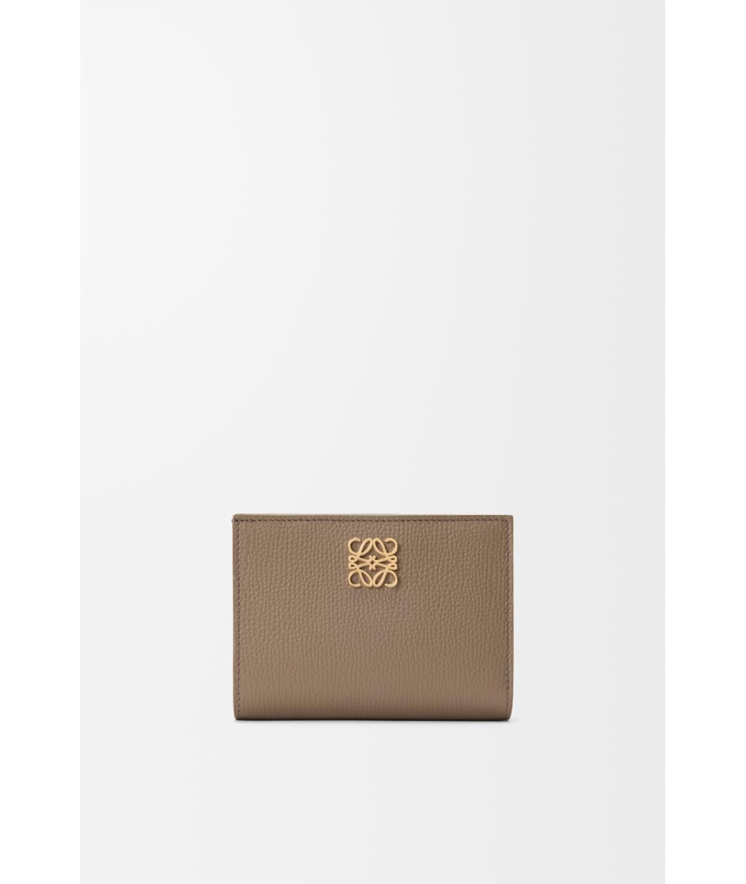 LOEWE Бежевый кожаный кошелек, фото 6