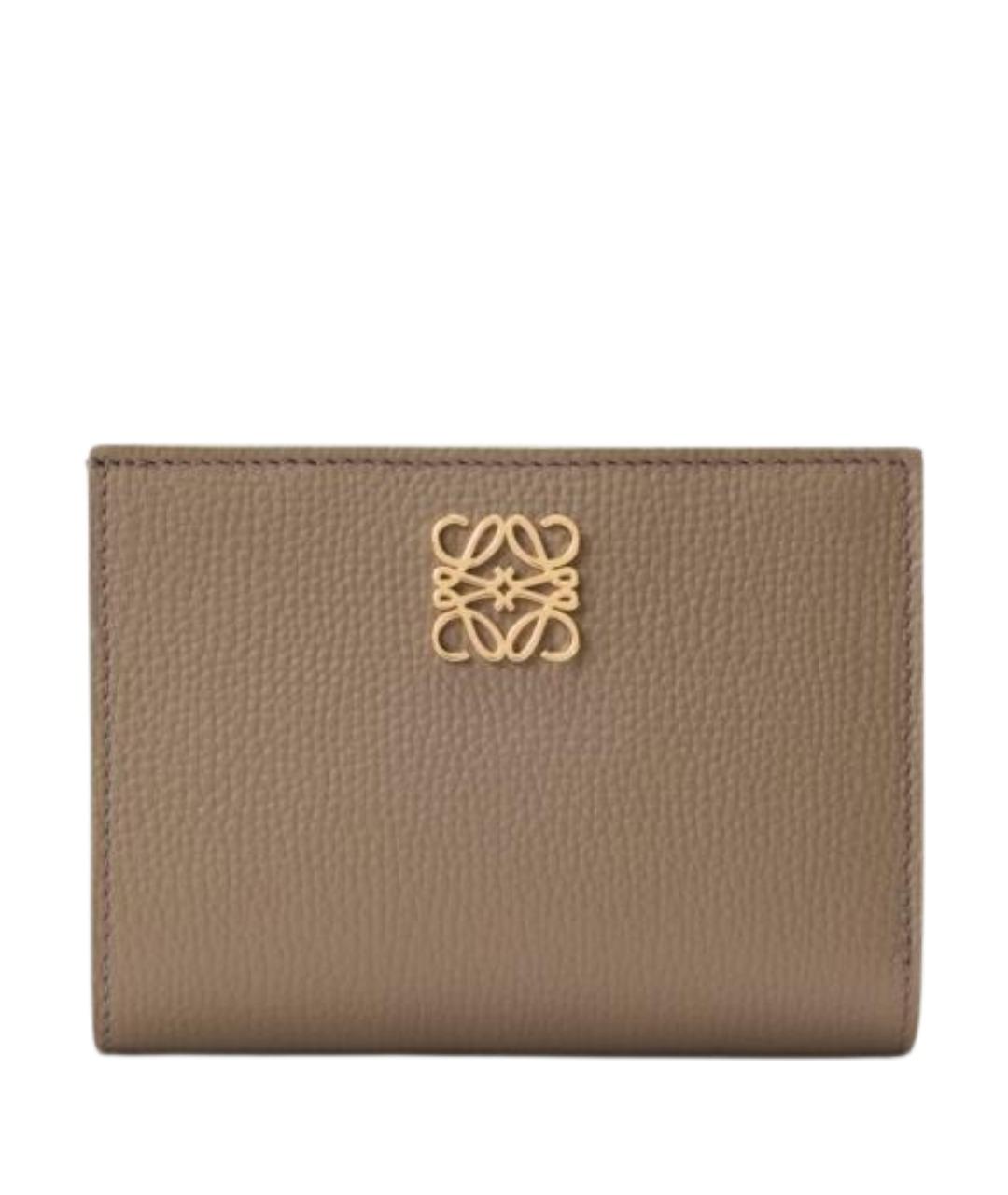 LOEWE Бежевый кожаный кошелек, фото 1