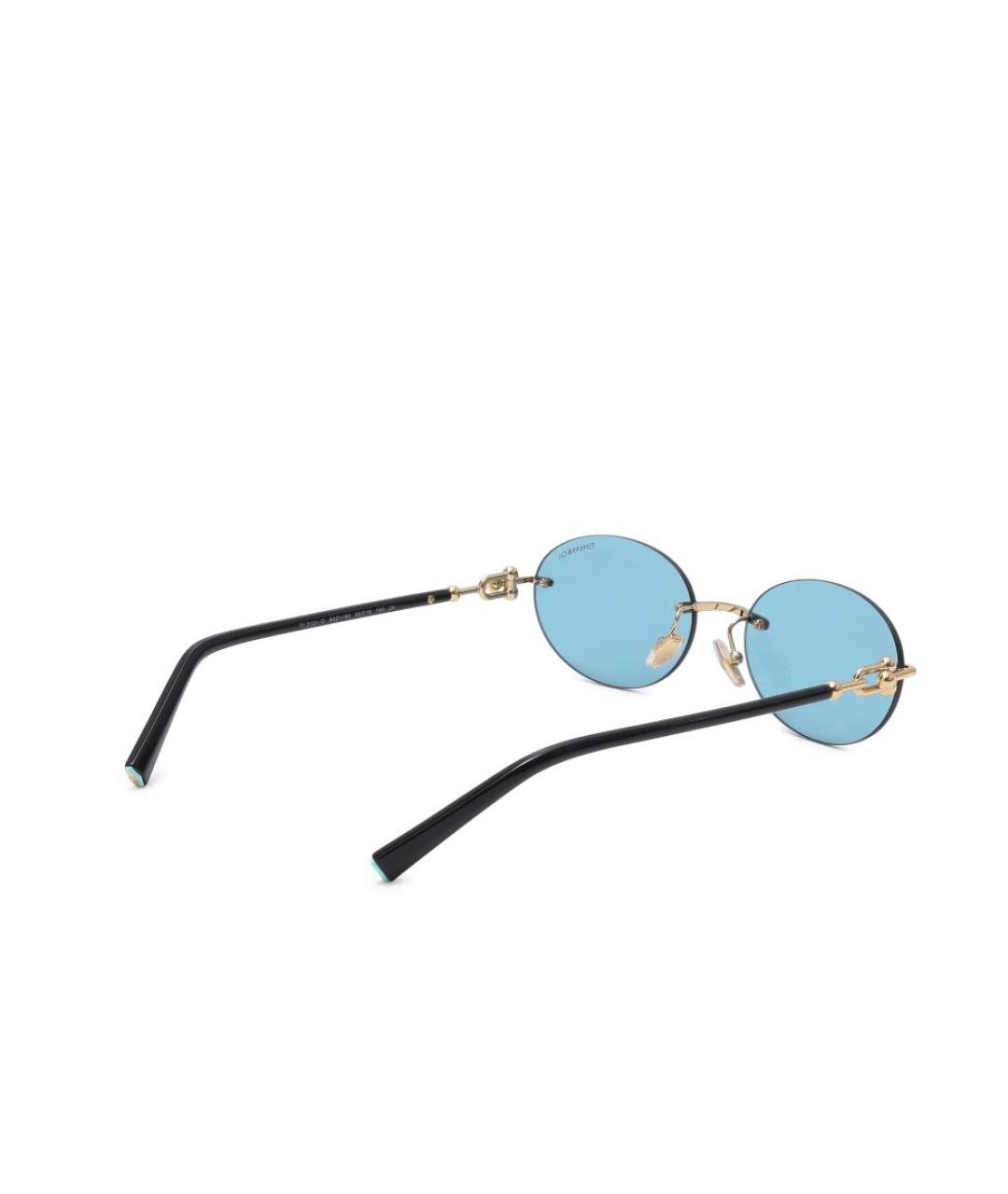 TIFFANY&CO Голубые металлические солнцезащитные очки, фото 3