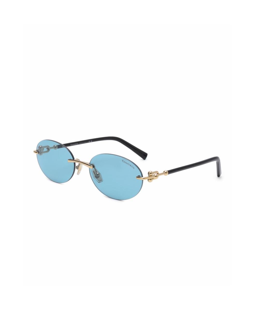 TIFFANY&CO Голубые металлические солнцезащитные очки, фото 2