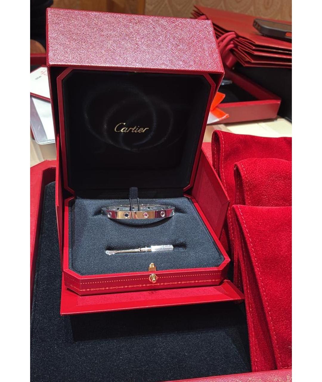 CARTIER Серебряный браслет из белого золота, фото 5