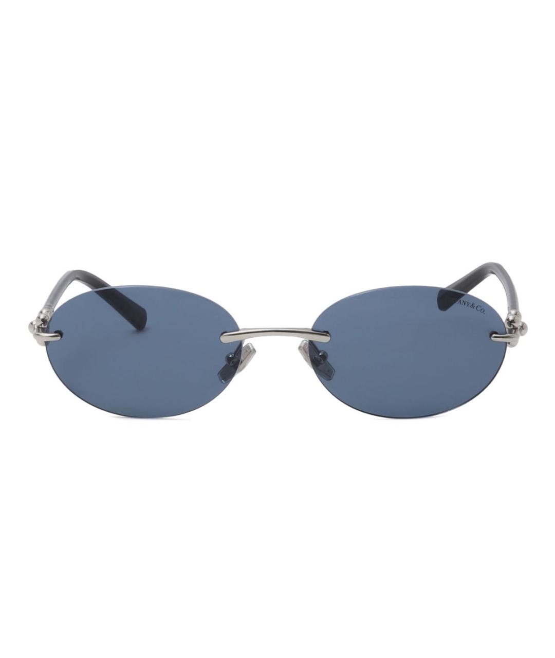 TIFFANY&CO Синие металлические солнцезащитные очки, фото 1