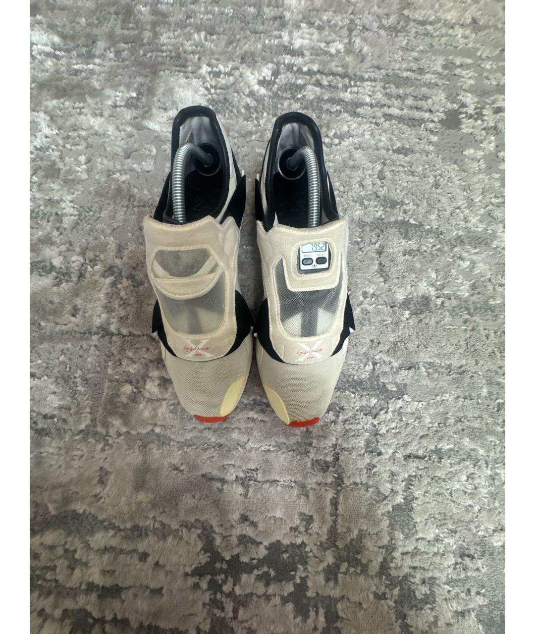 YOHJI YAMAMOTO Белые бархатные низкие кроссовки / кеды, фото 2