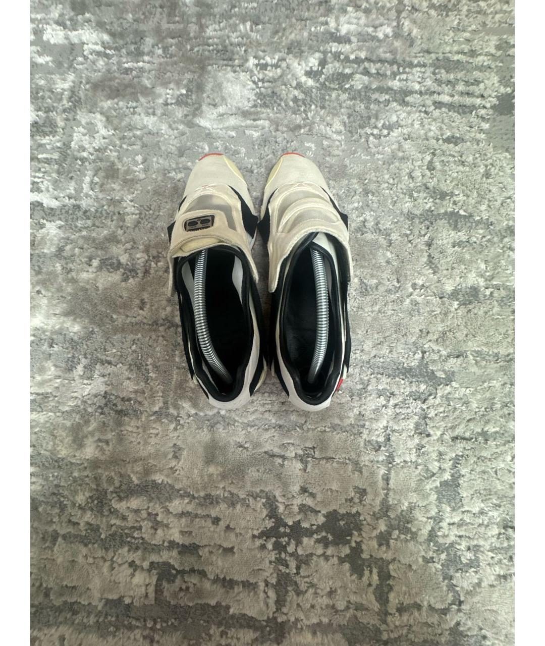 YOHJI YAMAMOTO Белые бархатные низкие кроссовки / кеды, фото 3