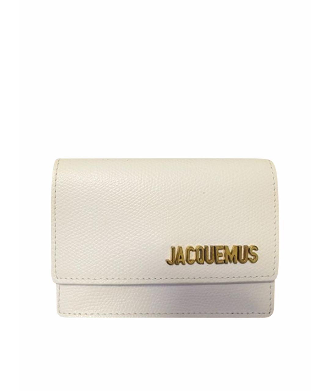 JACQUEMUS Белая кожаная сумка через плечо, фото 1