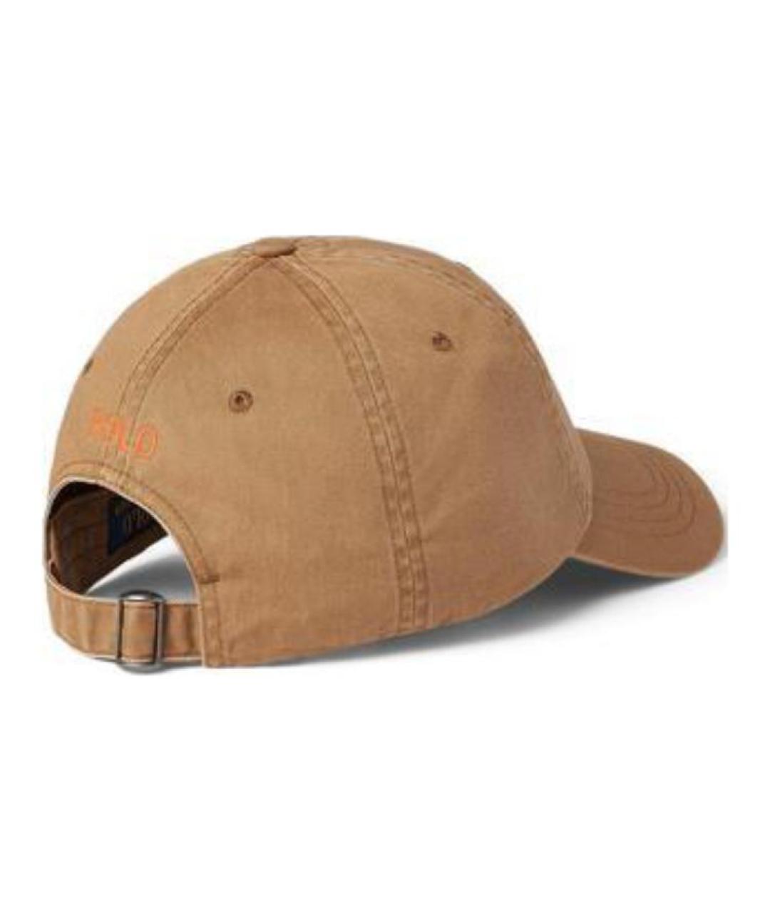 POLO RALPH LAUREN Коричневая хлопковая кепка/бейсболка, фото 2