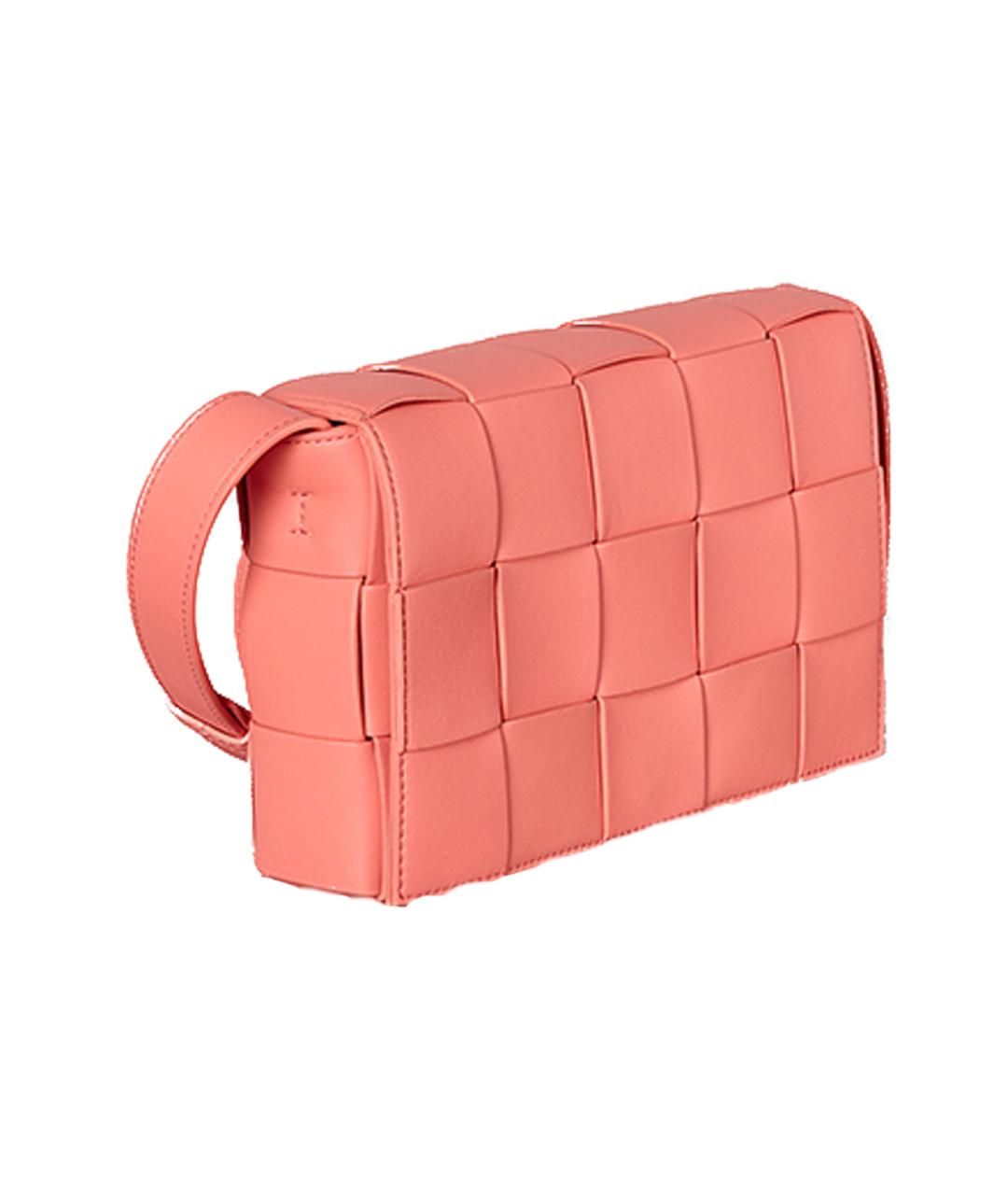 BOTTEGA VENETA Коралловая кожаная сумка через плечо, фото 2
