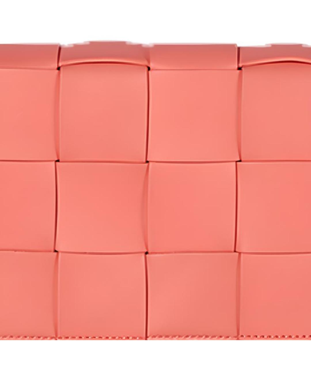 BOTTEGA VENETA Коралловая кожаная сумка через плечо, фото 4