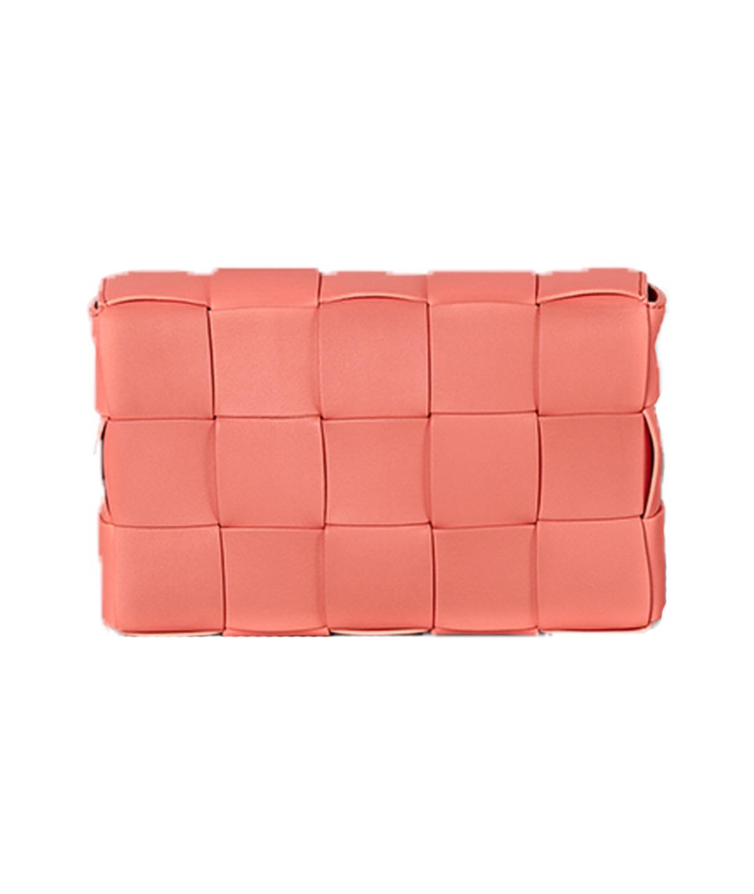 BOTTEGA VENETA Коралловая кожаная сумка через плечо, фото 3