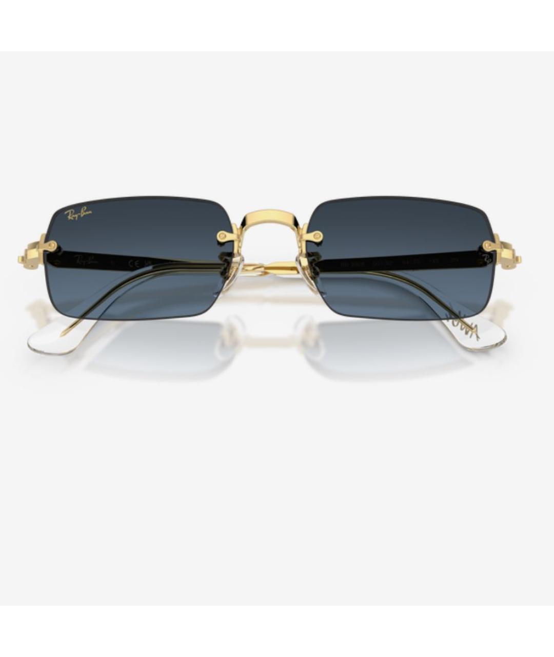 RAY BAN Синие металлические солнцезащитные очки, фото 7