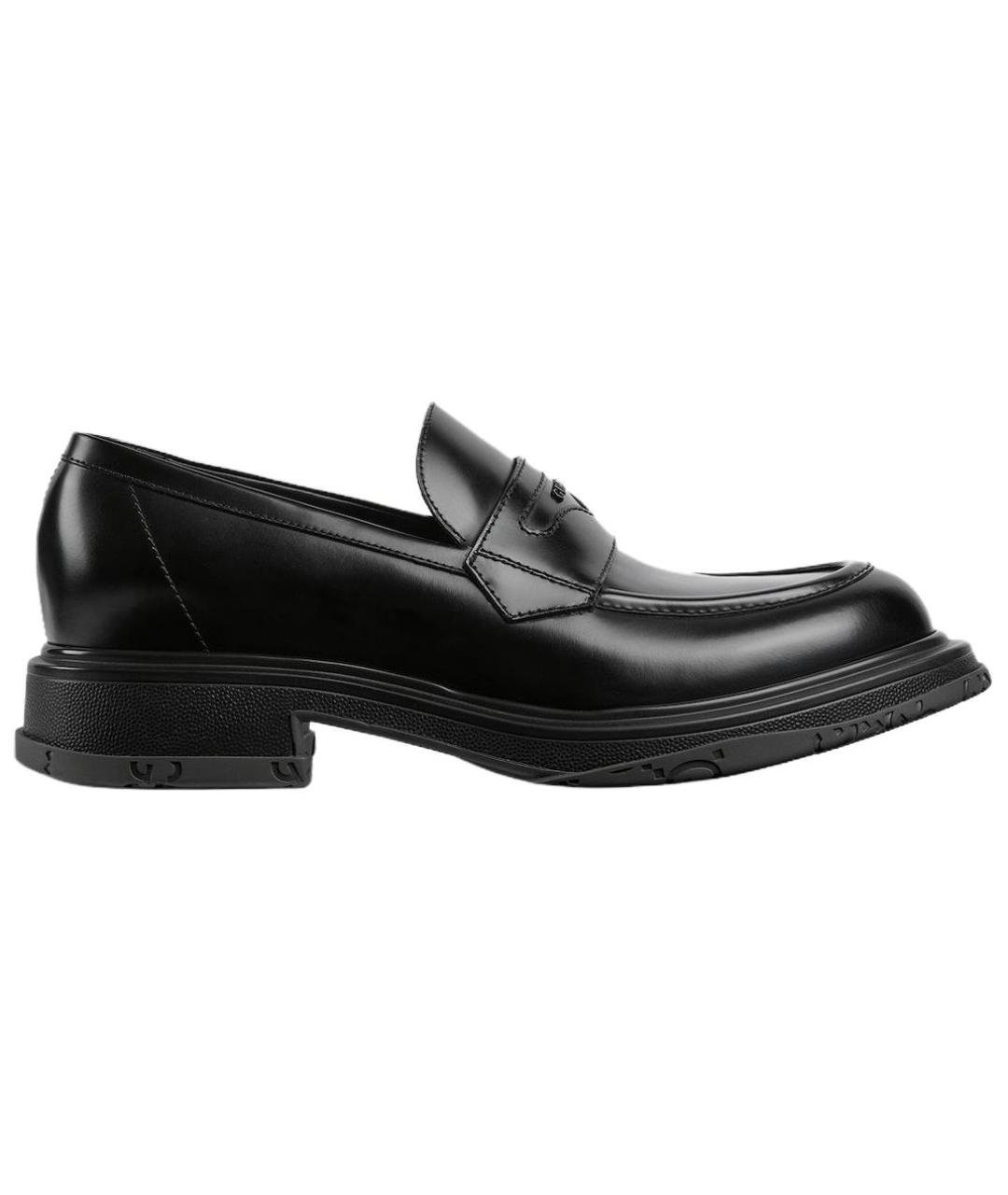GUCCI Черные кожаные лоферы, фото 1