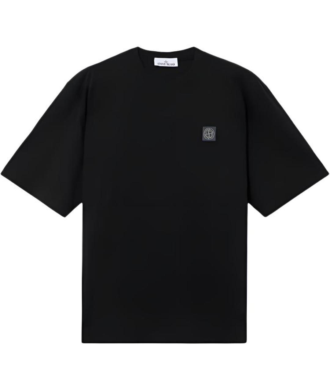 STONE ISLAND Черная футболка, фото 1