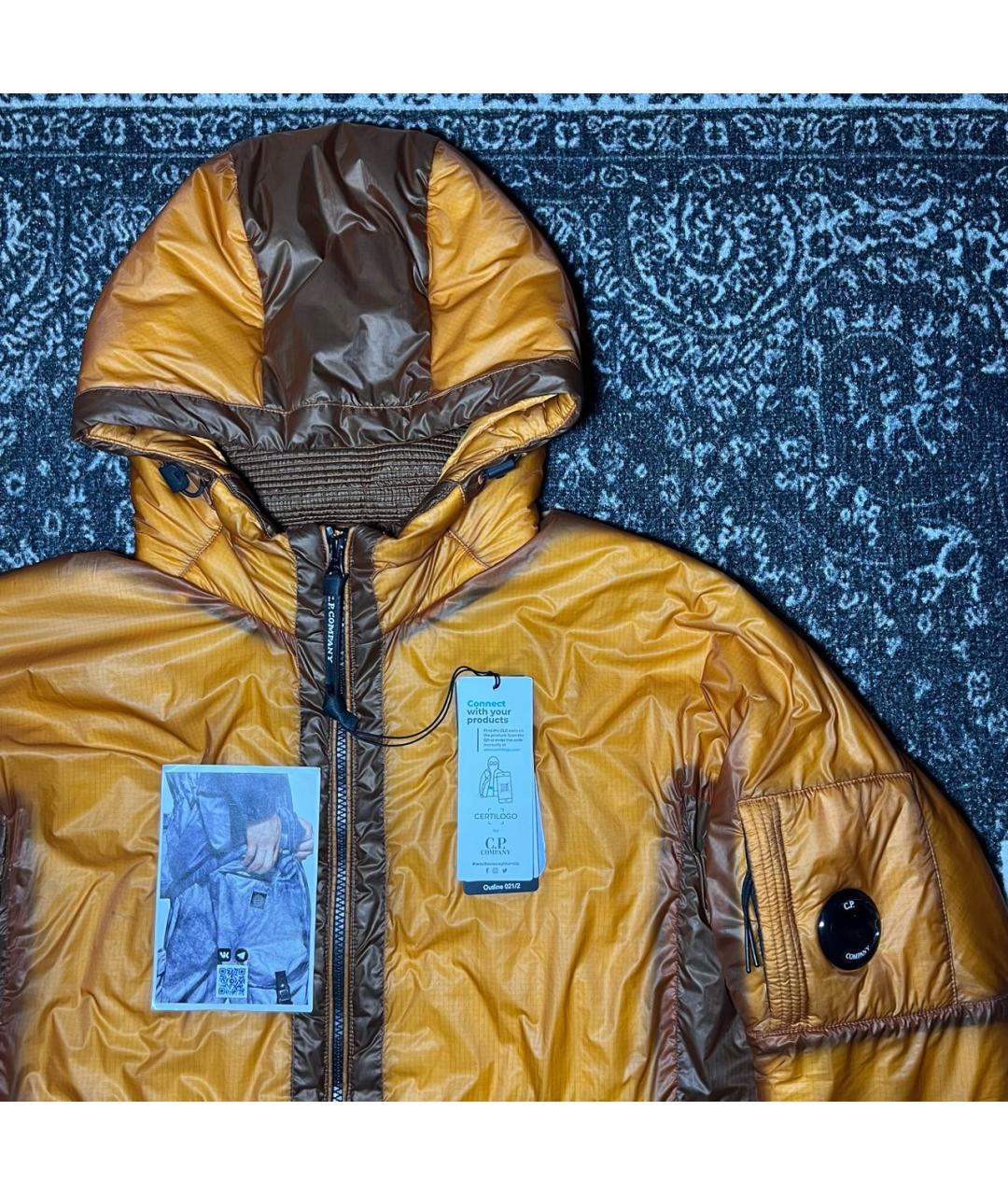 CP COMPANY Оранжевый полиамидовый пуховик, фото 2