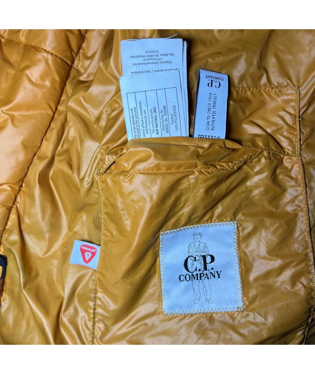 CP COMPANY Оранжевый полиамидовый пуховик, фото 4
