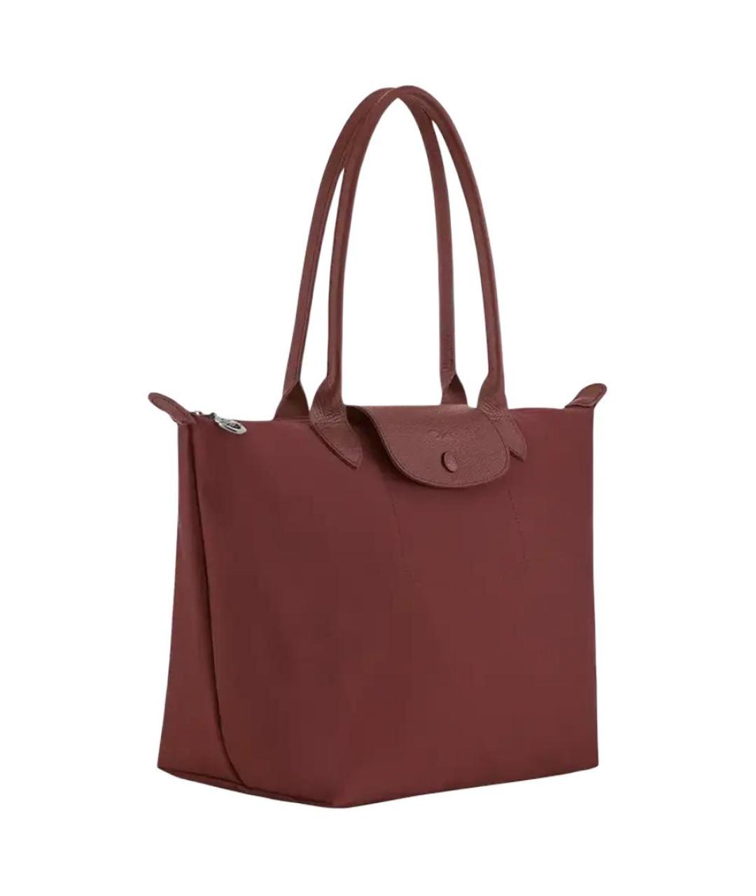 LONGCHAMP Бордовая тканевая сумка тоут, фото 1