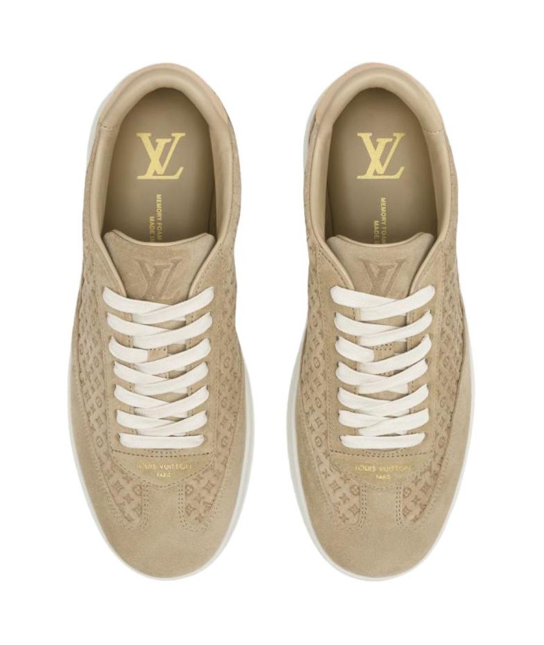 LOUIS VUITTON Бежевые низкие кроссовки / кеды, фото 4