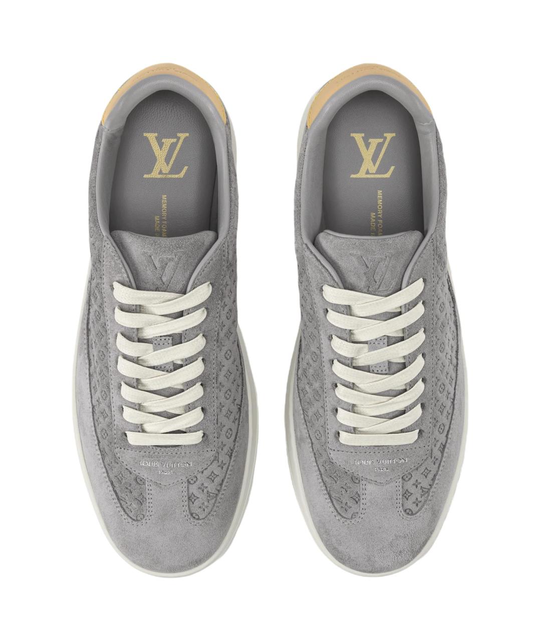 LOUIS VUITTON Серые низкие кроссовки / кеды, фото 4
