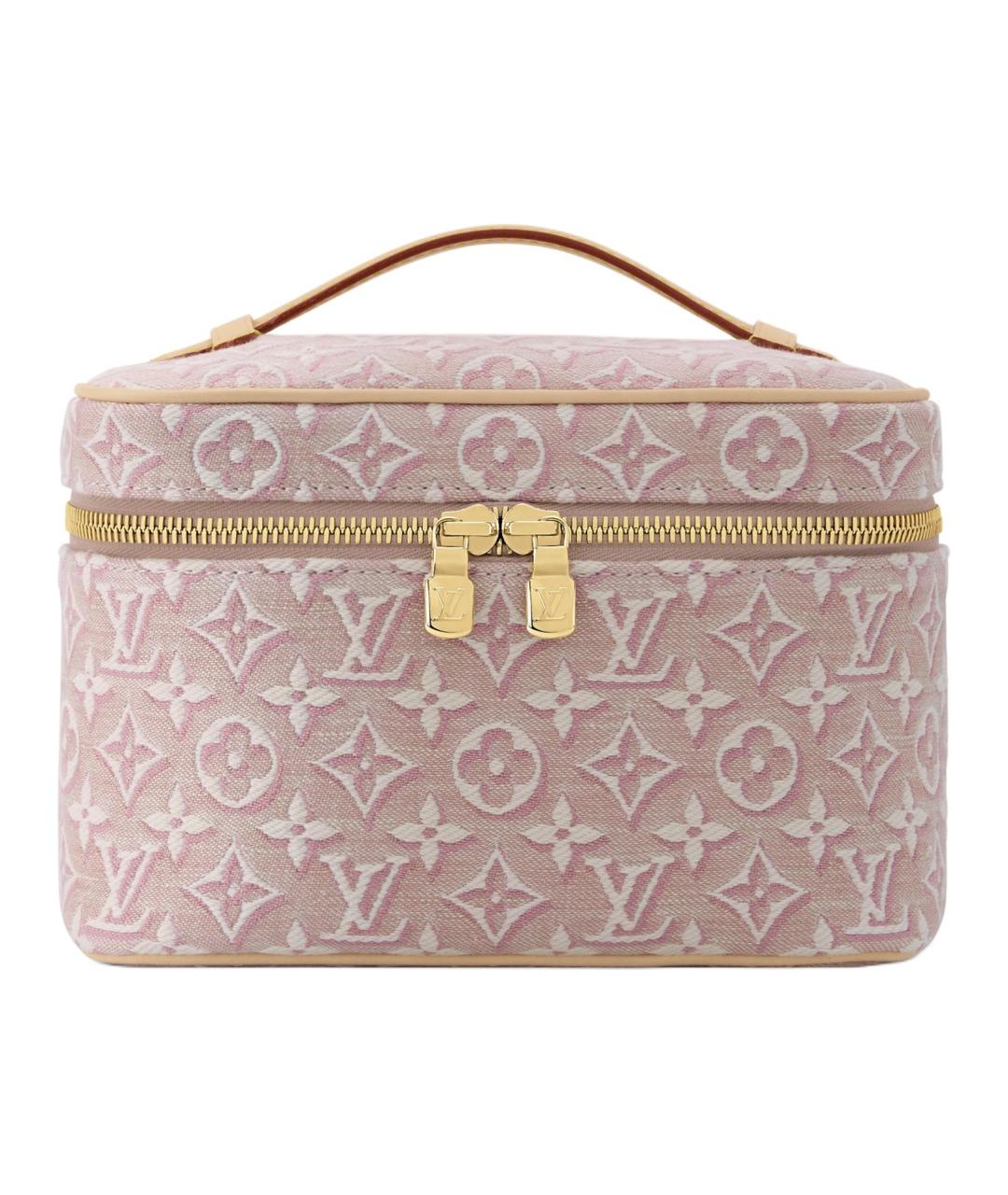 LOUIS VUITTON Розовая тканевая косметичка, фото 1