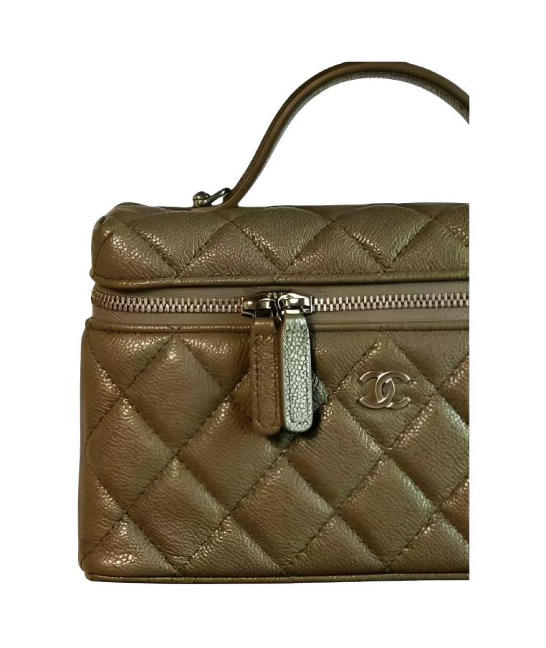 CHANEL Зеленая кожаная сумка через плечо, фото 3