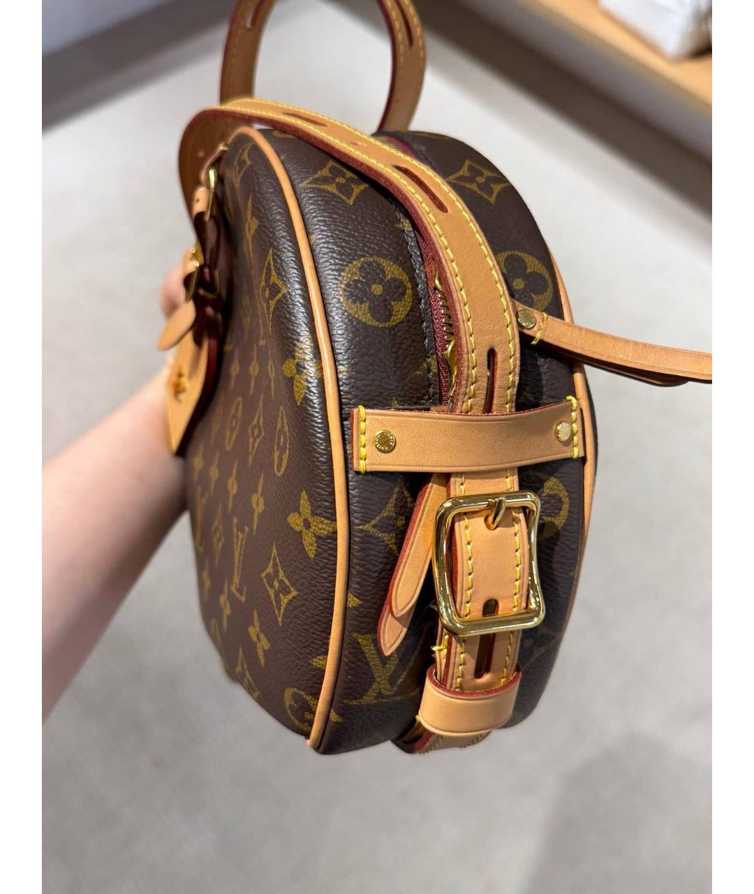 LOUIS VUITTON Коричневая кожаная сумка через плечо, фото 4