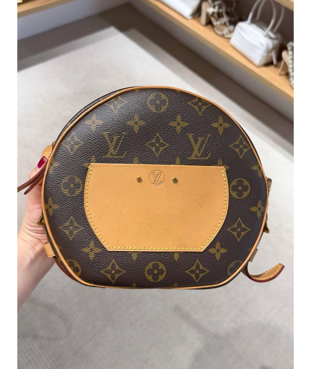 LOUIS VUITTON Коричневая кожаная сумка через плечо, фото 5