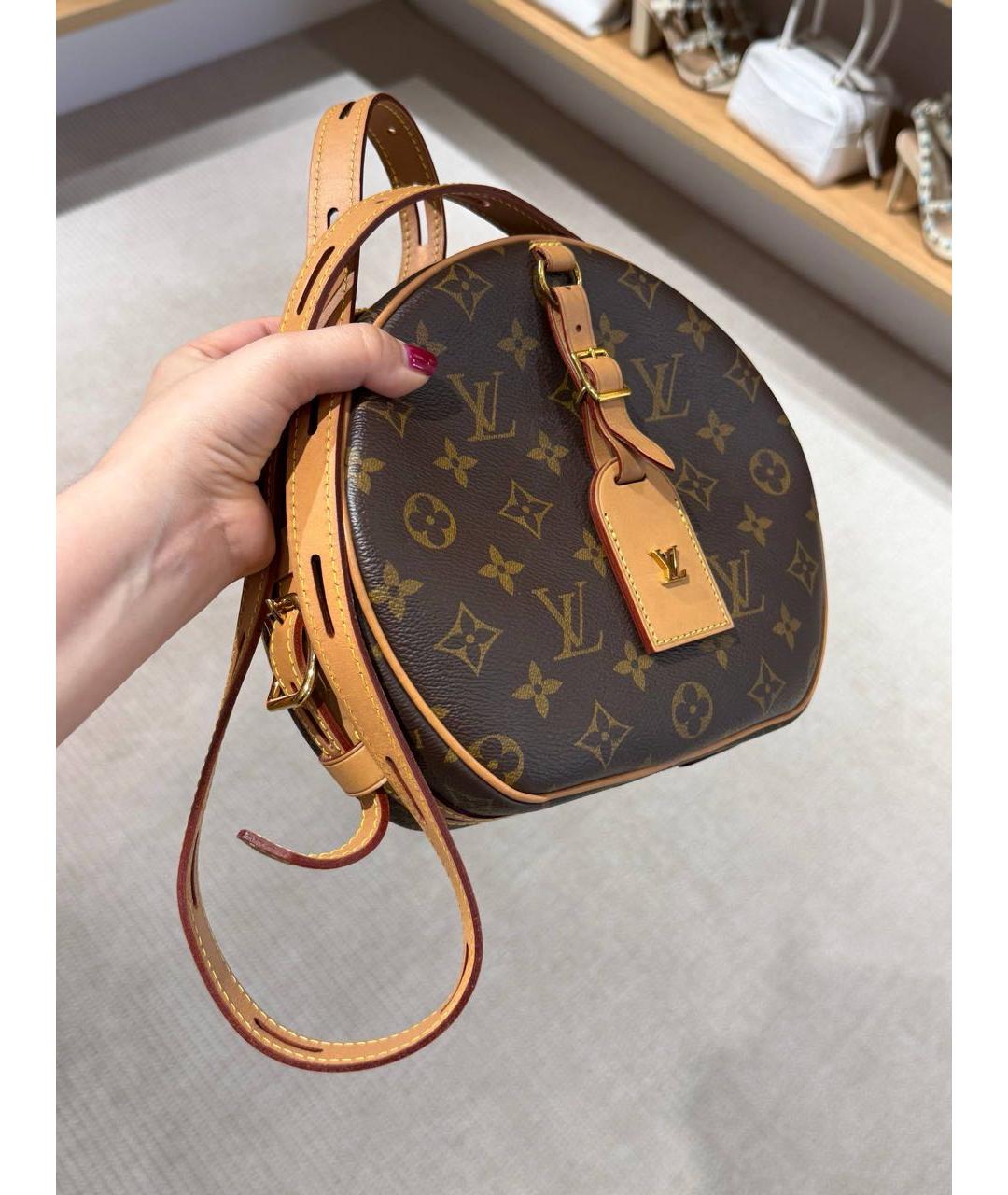 LOUIS VUITTON Коричневая кожаная сумка через плечо, фото 2