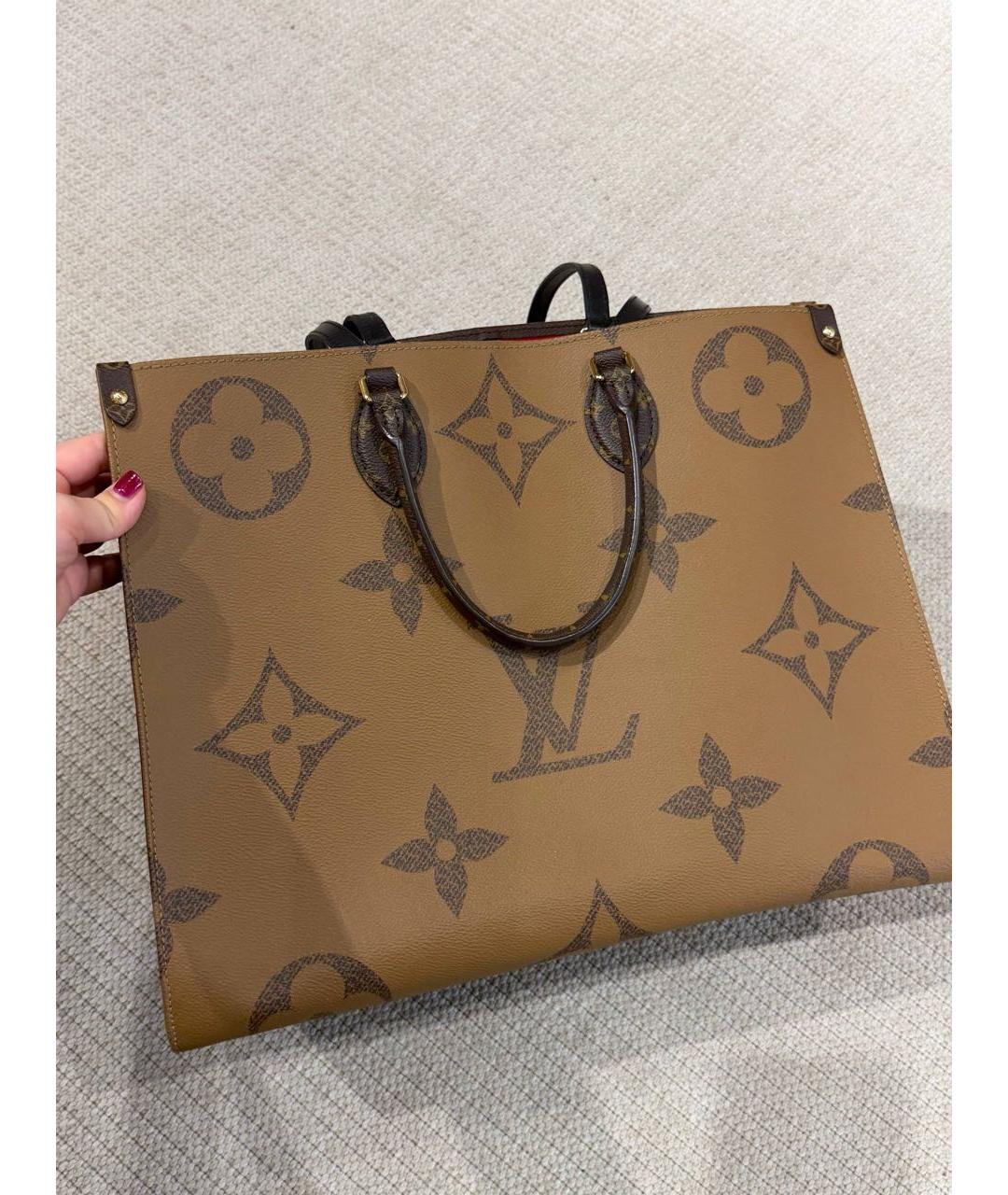 LOUIS VUITTON Коричневая сумка тоут, фото 4