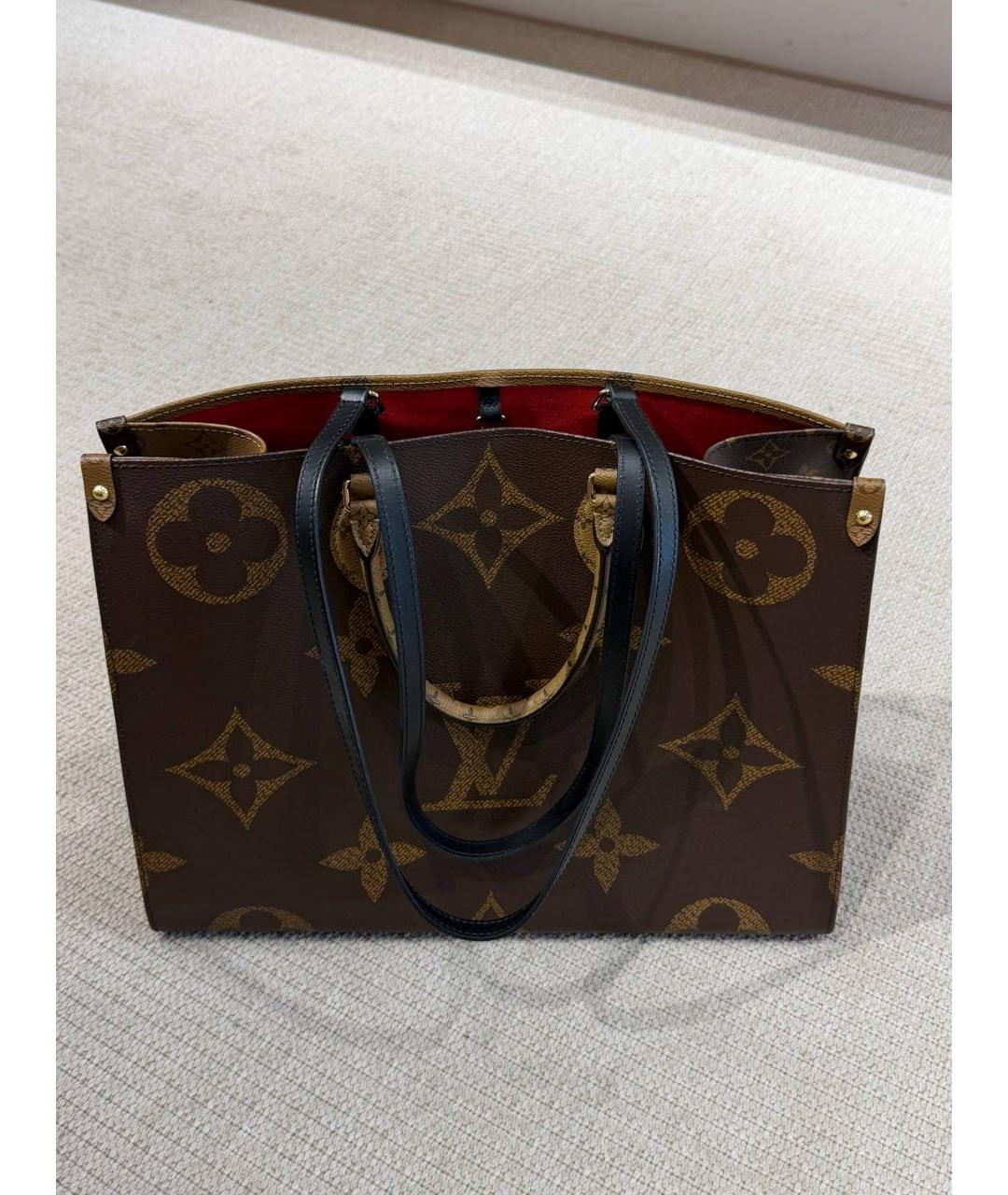 LOUIS VUITTON Коричневая сумка тоут, фото 5