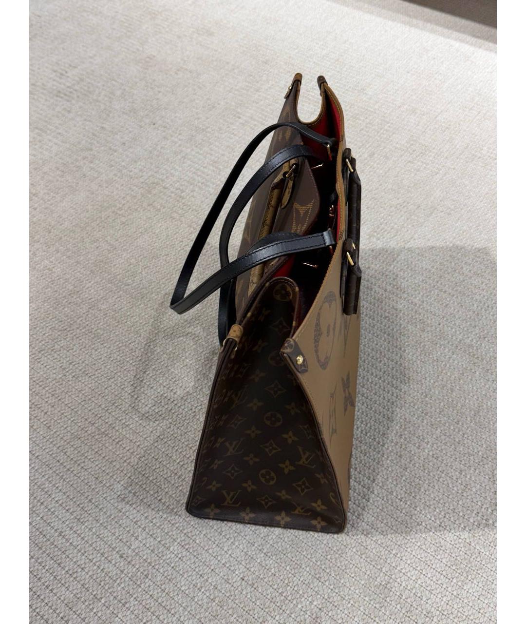LOUIS VUITTON Коричневая сумка тоут, фото 3