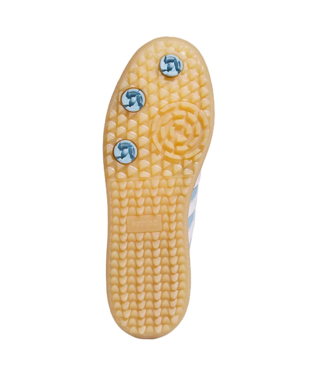ADIDAS Голубые кожаные кеды, фото 4