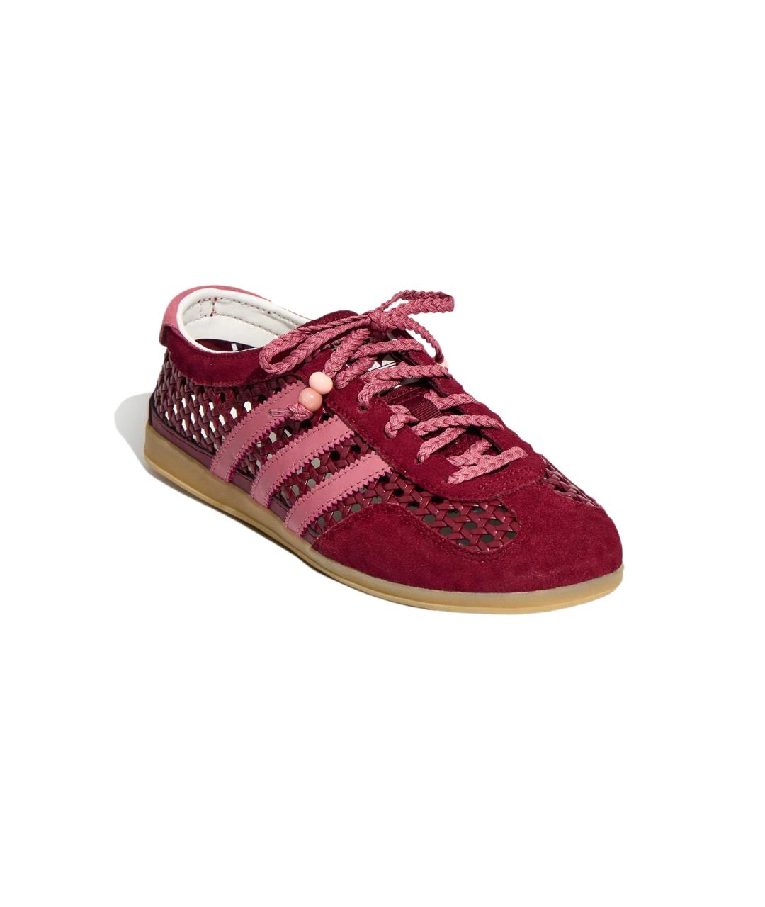 ADIDAS Красные кожаные кеды, фото 2