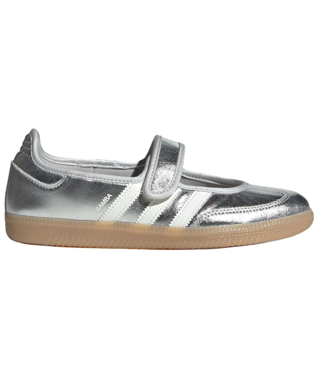 ADIDAS Серебряные кожаные туфли, фото 1