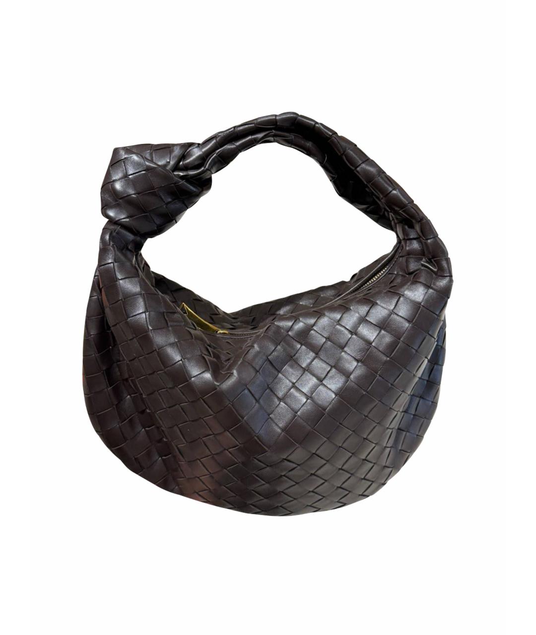 BOTTEGA VENETA Коричневая кожаная сумка с короткими ручками, фото 1
