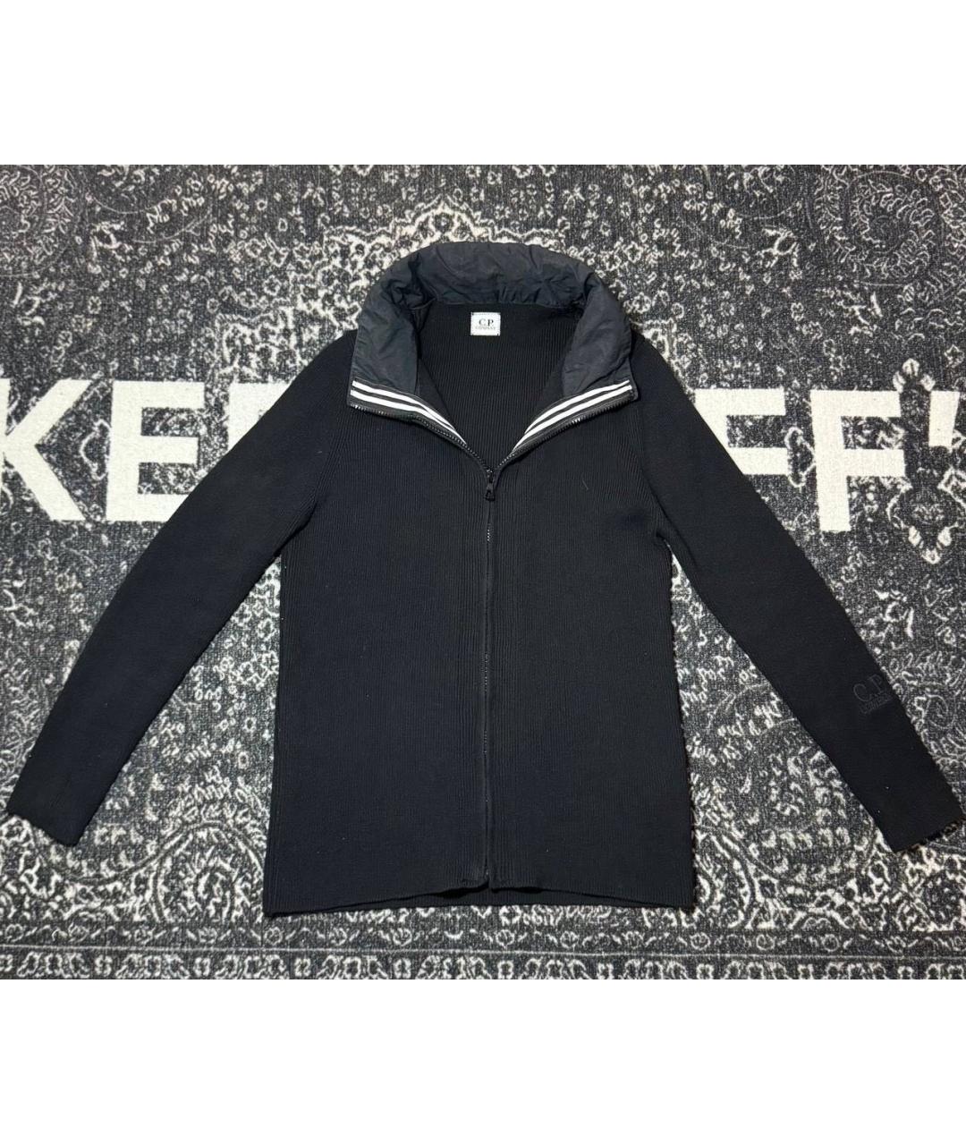CP COMPANY Черный шерстяной кардиган, фото 2