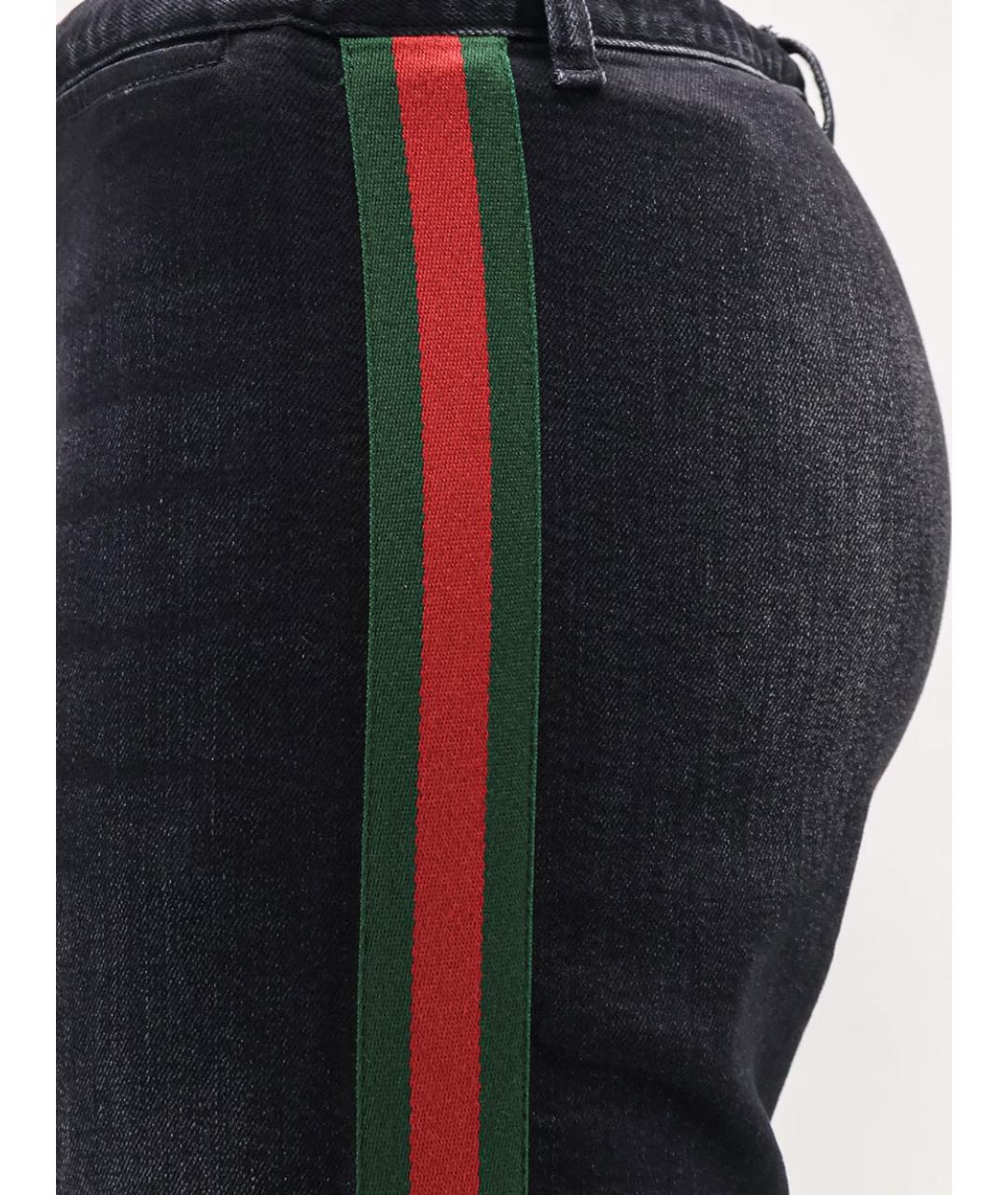 GUCCI Черные хлопковые прямые джинсы, фото 3