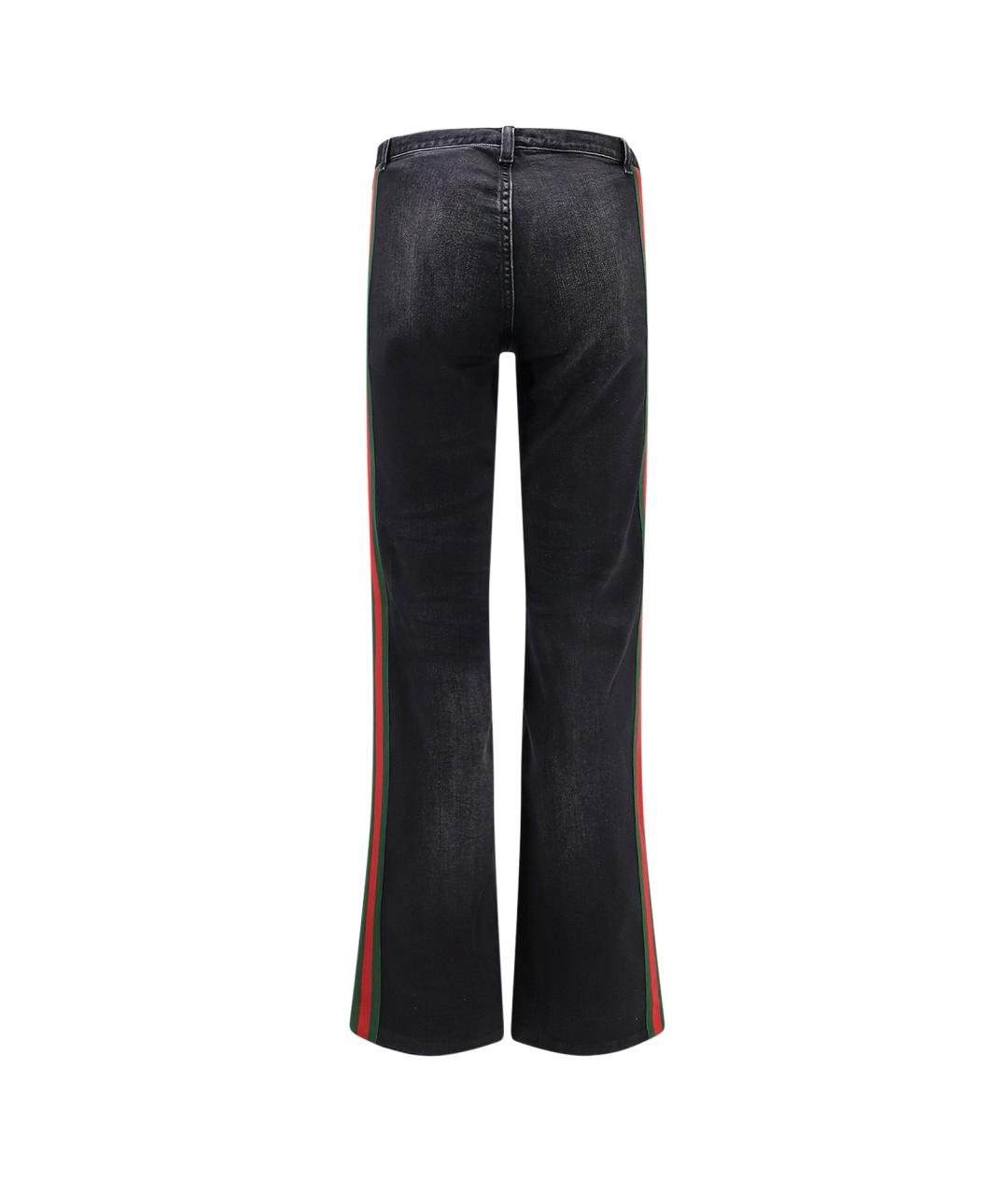 GUCCI Черные хлопковые прямые джинсы, фото 2