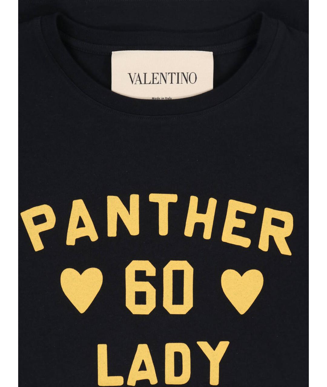 VALENTINO Черная хлопковая футболка, фото 3