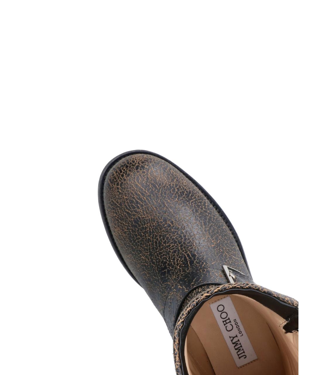 JIMMY CHOO Черные кожаные сапоги, фото 5