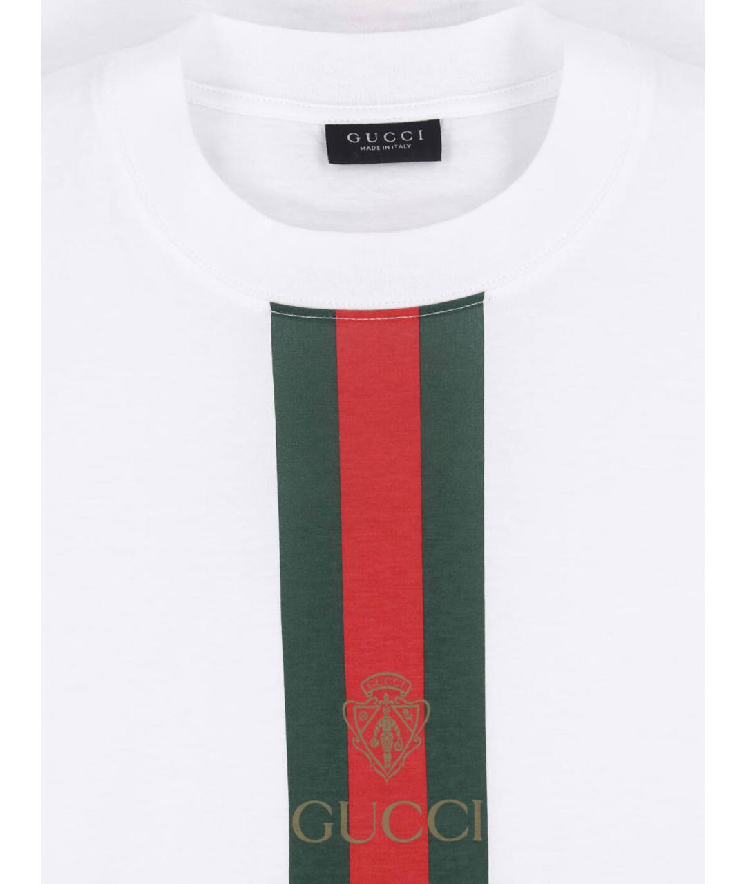 GUCCI Белая хлопковая футболка, фото 3
