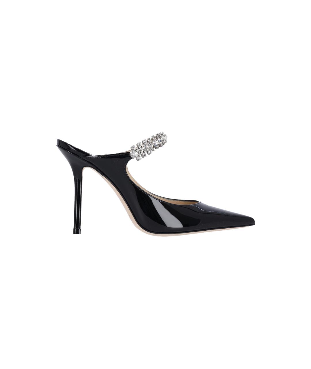 JIMMY CHOO Черные кожаные мюли, фото 1