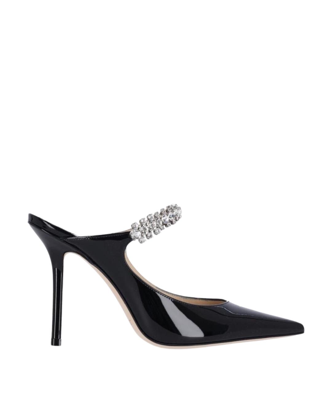 JIMMY CHOO Черные кожаные мюли, фото 1