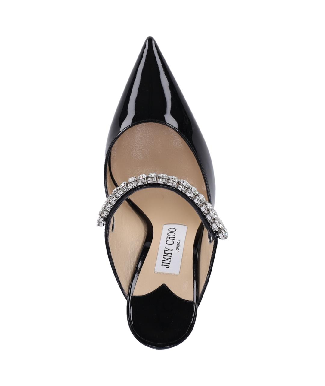 JIMMY CHOO Черные кожаные мюли, фото 5