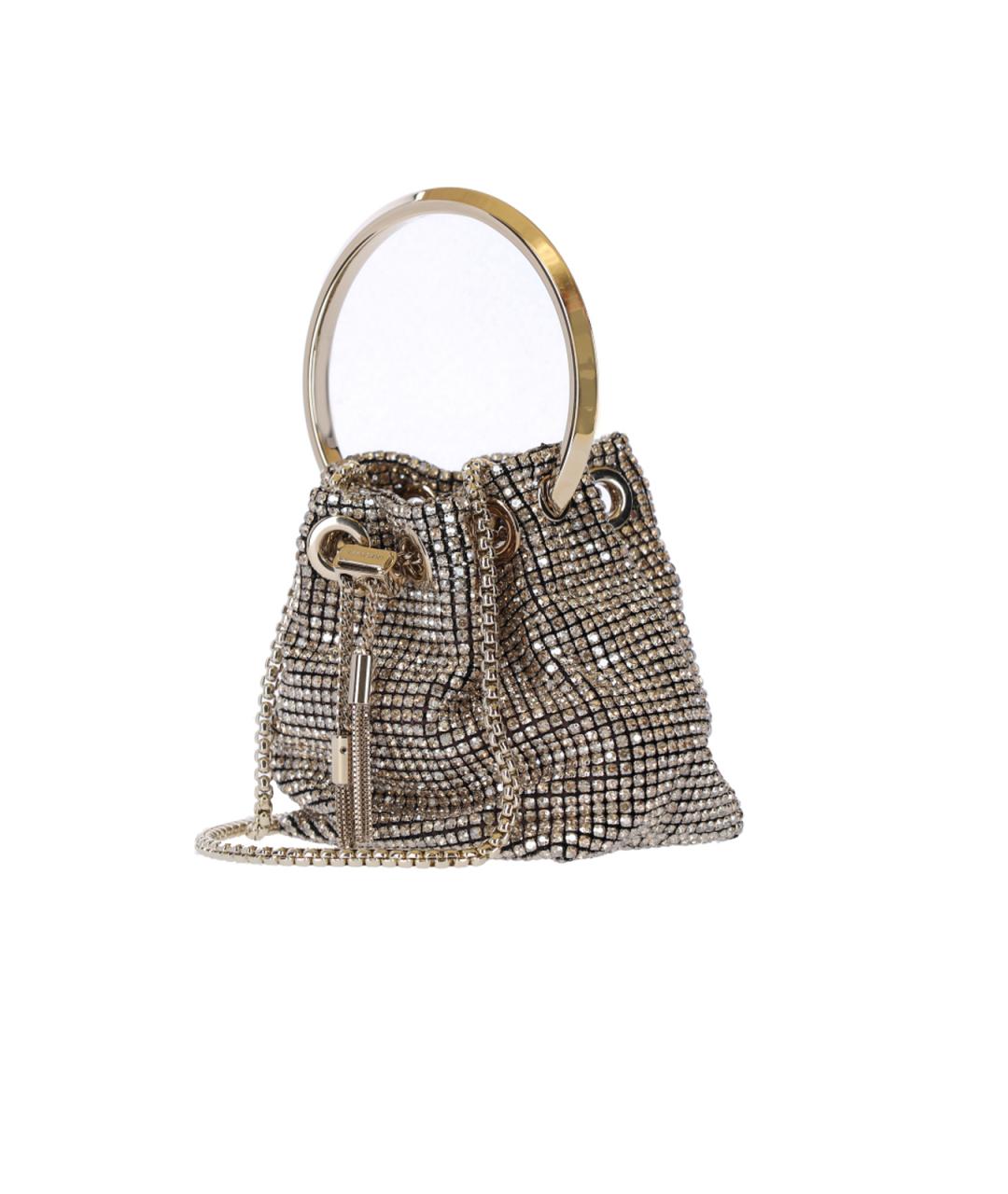 JIMMY CHOO Бежевая тканевая сумка с короткими ручками, фото 2
