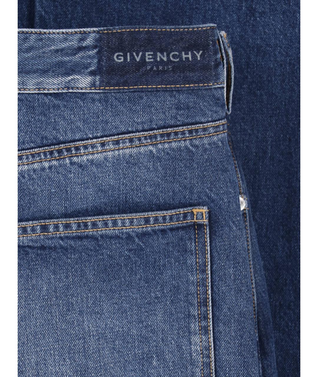 GIVENCHY Синие хлопковые прямые джинсы, фото 5