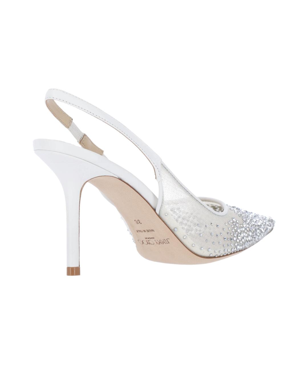 JIMMY CHOO Белые текстильные туфли, фото 4