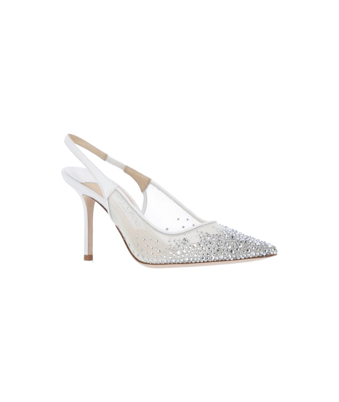 JIMMY CHOO Белые текстильные туфли, фото 2