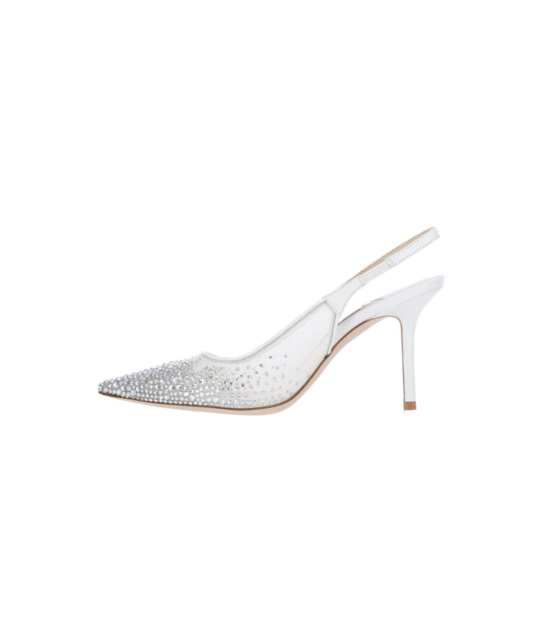 JIMMY CHOO Белые текстильные туфли, фото 3