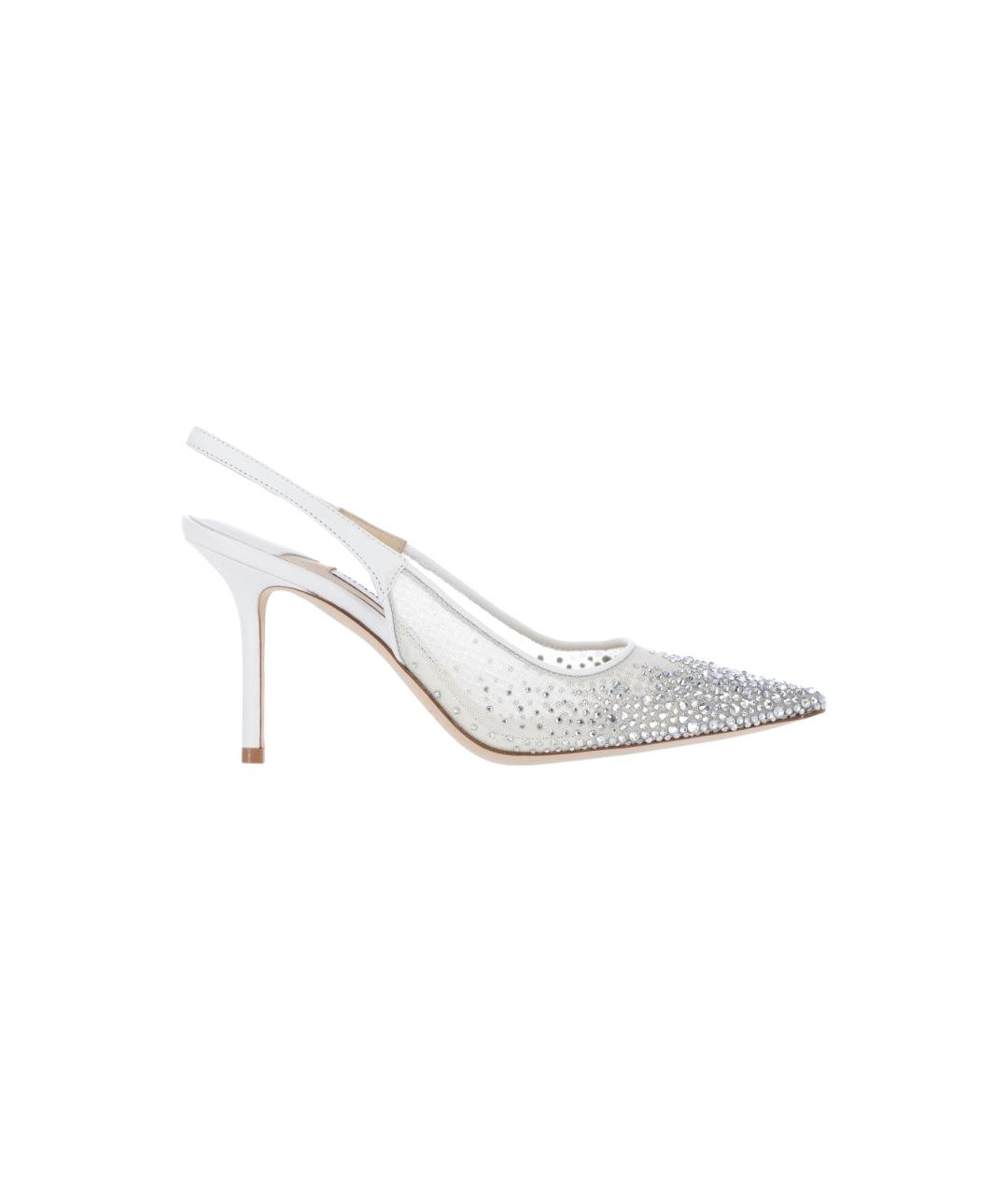 JIMMY CHOO Белые текстильные туфли, фото 1