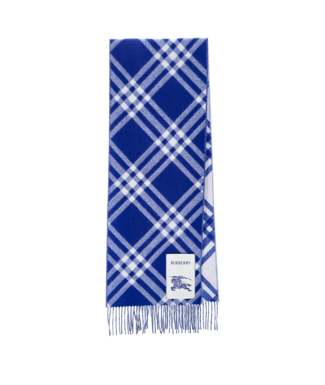 BURBERRY Синий кашемировый шарф, фото 1