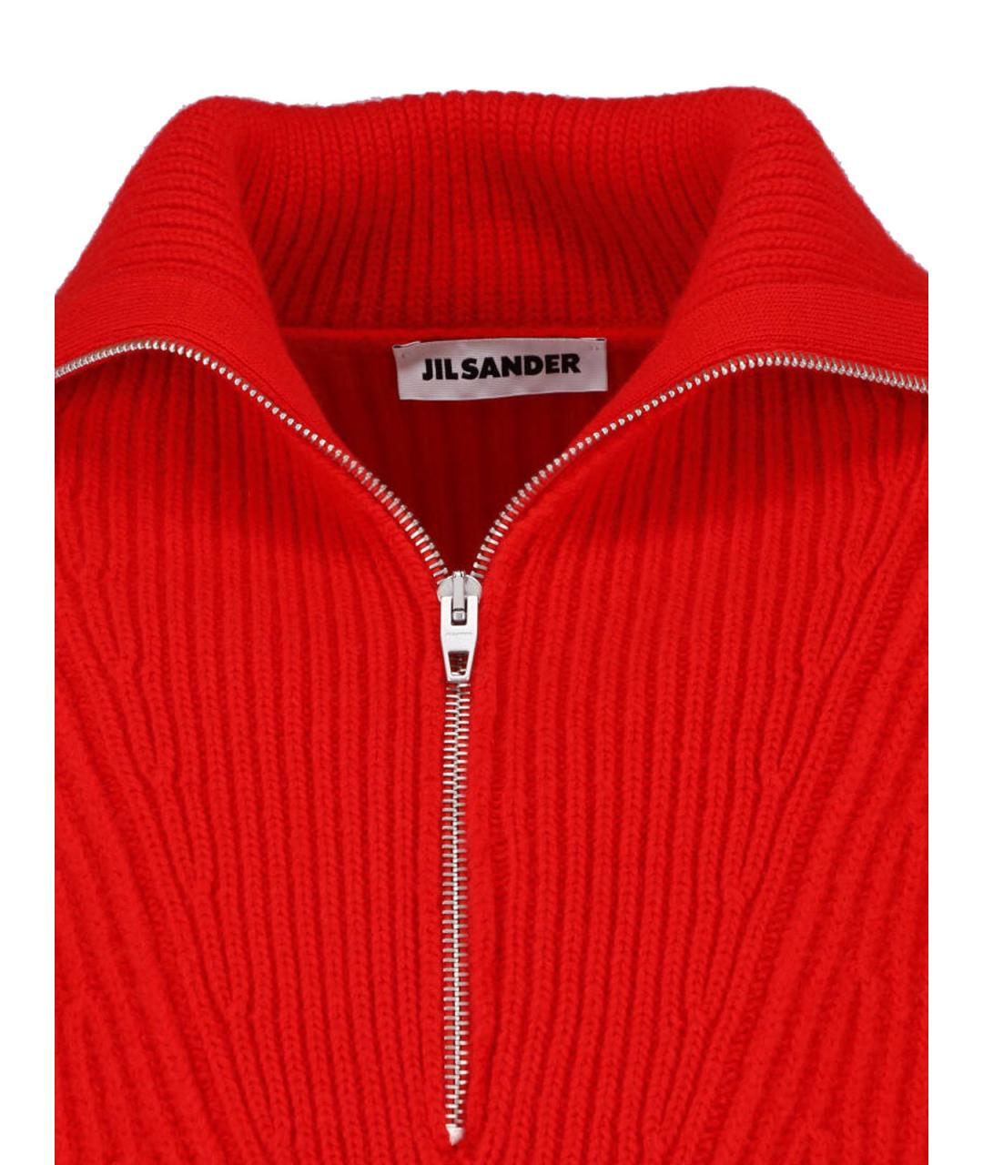 JIL SANDER Красный шерстяной джемпер / свитер, фото 3